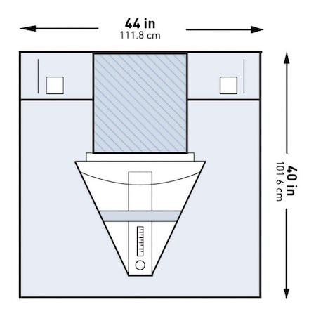 Mckesson Sterile Under Buttocks Obstetrics / Gynecology Drape, 44 x 40 Inch 183-I80-14106-S